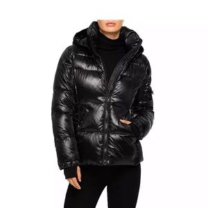S13 Kylie Glossy Fleece Cuff Puffer Coat